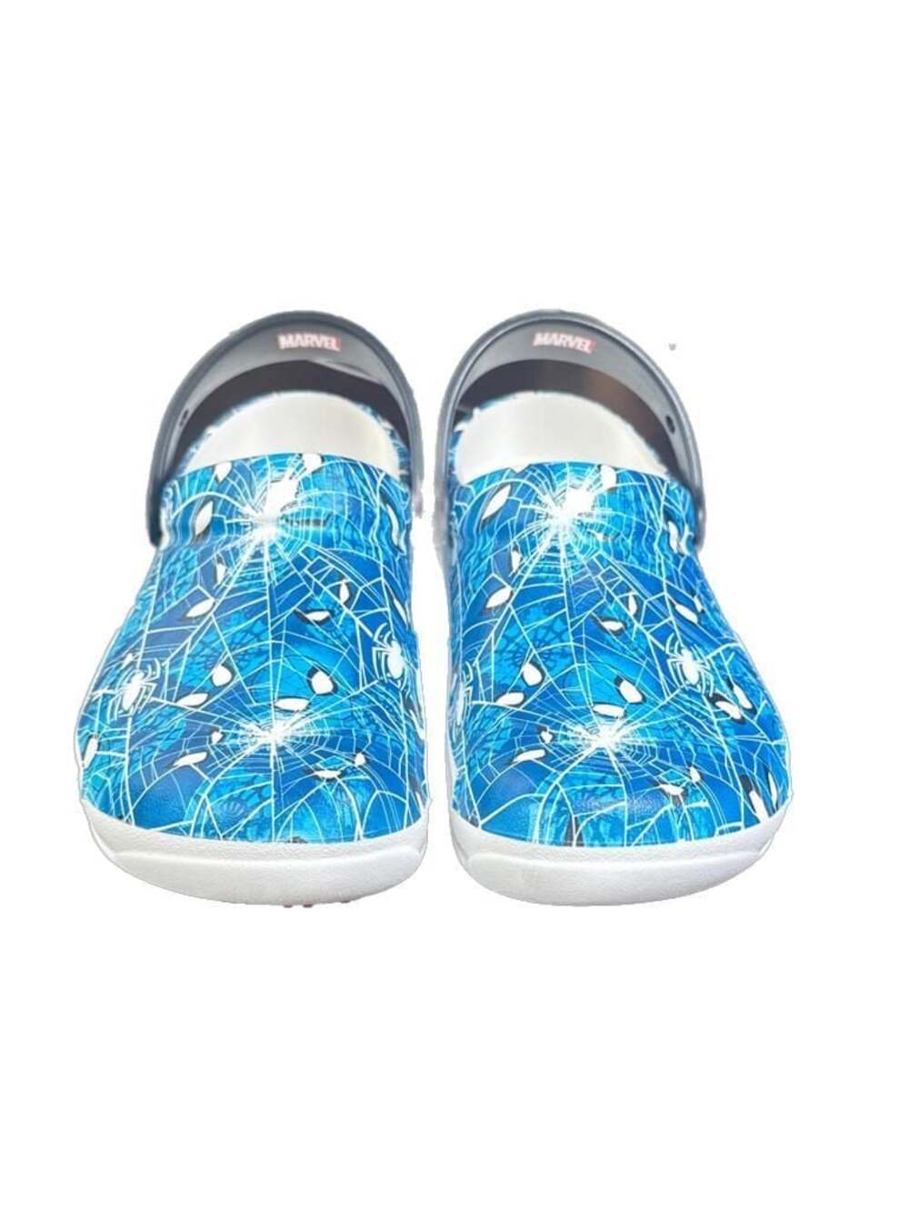 Crocs Bistro Graphic Marvel Spider-Man Slip Resistant Clogs Blue White, 6M 8W - Picture 2 of 8